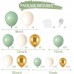 Sage Green Gold Balloon Arch Kit, Sage Green Sand White Beige Metallic Gold Balloons Garland Kit for Baby Shower Bridal Shower Birthday Wedding Jungle Safari Party Decor