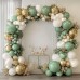 Sage Green Gold Balloon Arch Kit, Sage Green Sand White Beige Metallic Gold Balloons Garland Kit for Baby Shower Bridal Shower Birthday Wedding Jungle Safari Party Decor