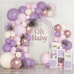Pink and Purple Balloon Arch Kit, Dusty Purple Pink Sand White Metallic Rose Gold Latex Balloons for Bridal Baby Shower Wedding Anniversary Engagement Birthday Party Decoration