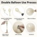 Pearl White Balloons Arch Kit, Double Stuffed Pearl White Sand Beige Ivory Chrome Gold Bobo Balloons for Wedding Baby Shower Birthday Party Decorations Pearl White Balloons Arch Kit, Double Stuffed Pearl White Sand Beige Ivory Chrome Gold Bobo Balloons for Wedding Baby Shower Birthday Party Decorations