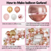 Rose Gold Pink Balloon Arch Kit, Double Stuffed Pearl White Rose Gold Metallic Light Pastel Pink Balloons Garland Kit for Birthday Bridal Shower Baby Shower Wedding Party Decorations