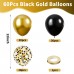 Black and Gold Balloons, 60PCS 12 Inch Metallic Gold and Black Confetti Balloons Black Latex Balloons and Gold Latex Balloons for Birthday Graduation New Years Anniversary Wedding Party Decorations Black and Gold Balloons, 60PCS 12 Inch Metallic Gold and Black Confetti Balloons Black Latex Balloons and Gold Latex Balloons for Birthday Graduation New Years Anniversary Wedding Party Decorations